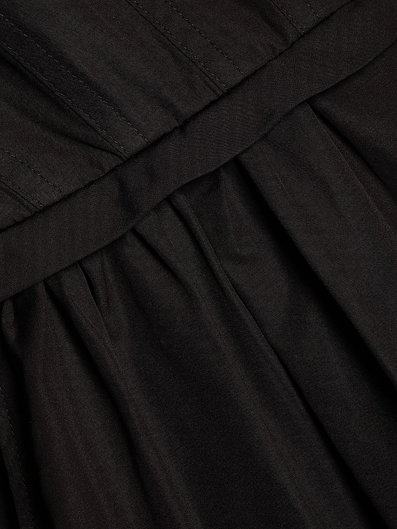 Long-Sleeve Cotton Corset Top