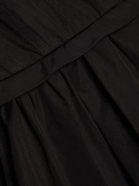 Long-Sleeve Cotton Corset Top