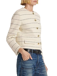 Paige Striped Cotton-Blend Jacket