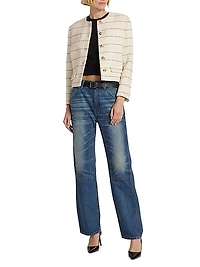 Paige Striped Cotton-Blend Jacket