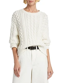 Rory Cotton Cable-Knit Sweater
