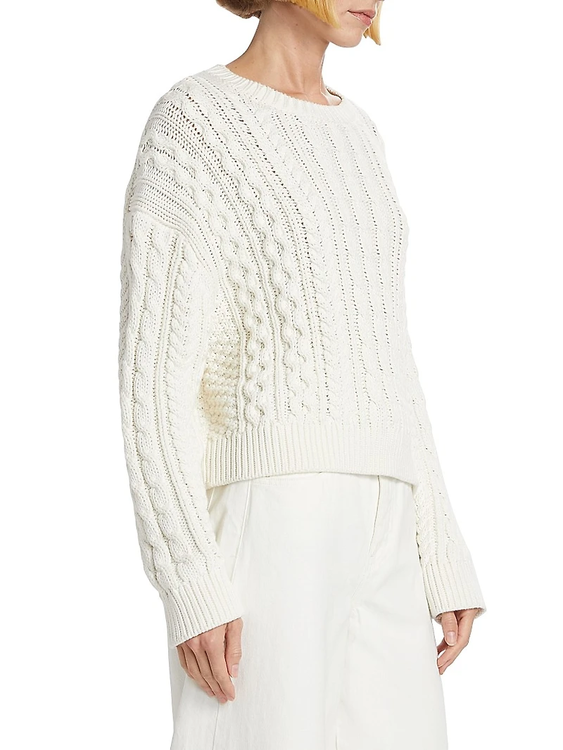 Rory Cotton Cable-Knit Sweater