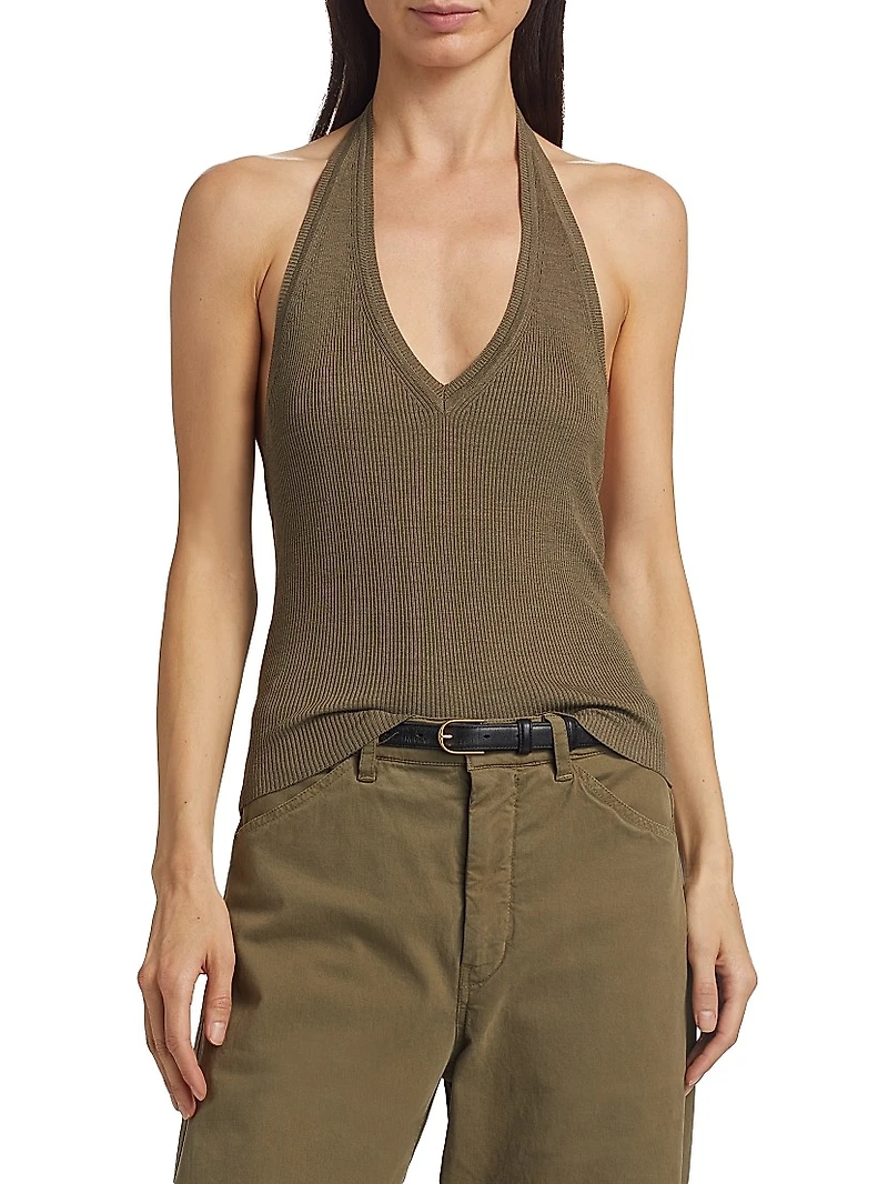 Ivey Silk Knit Halter Top
