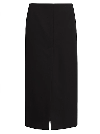 Mariha Tailored Wool Midi-Skirt