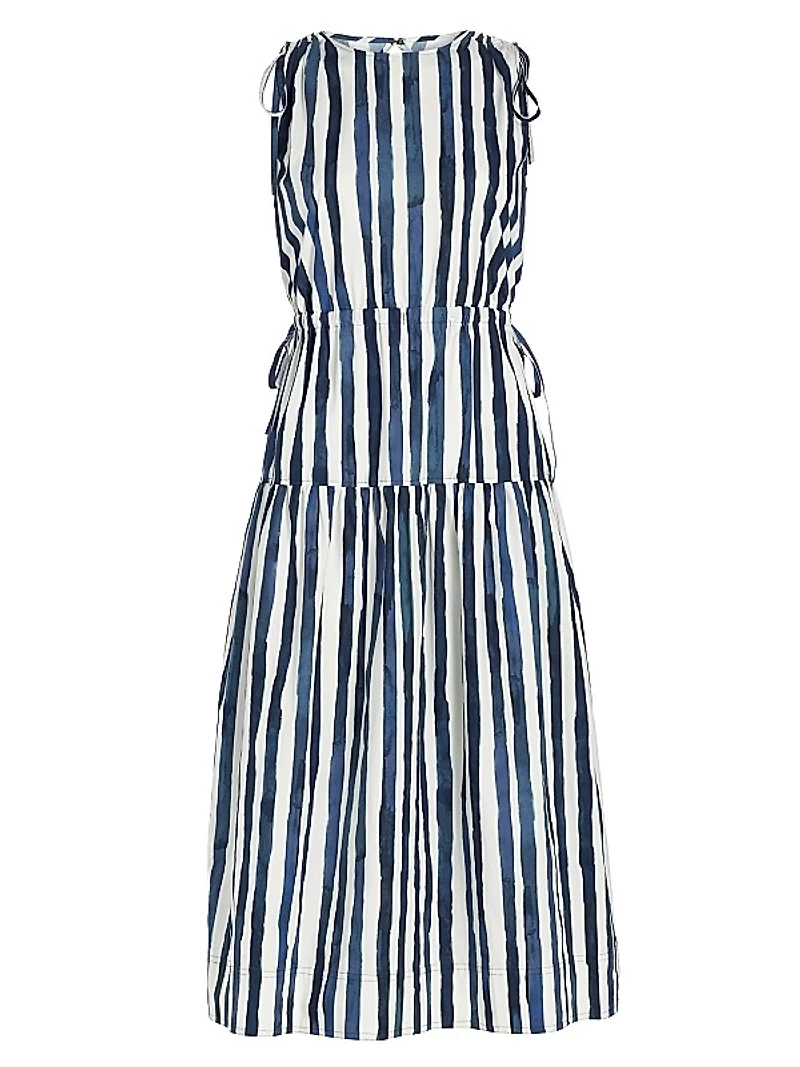 Elenora Striped Midi-Dress