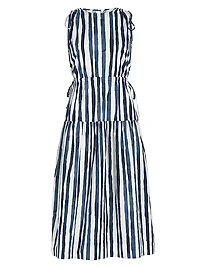 Elenora Striped Midi-Dress