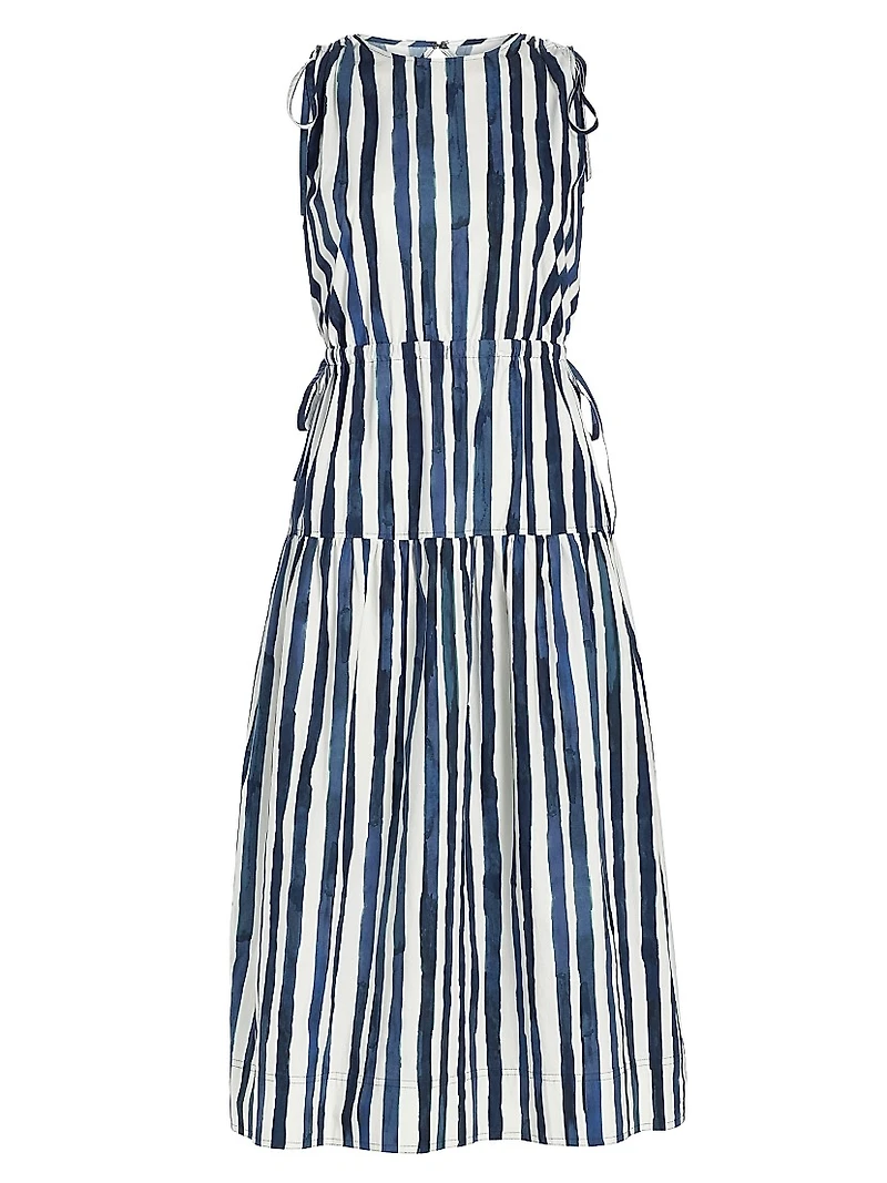 Elenora Striped Midi-Dress
