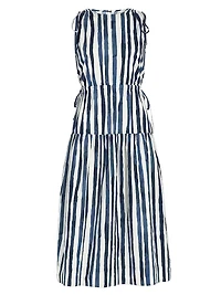 Elenora Striped Midi-Dress