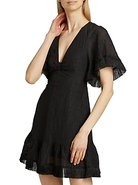 Octavia Linen-Blend Minidress