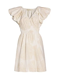 Emilia Ruched Floral Minidress