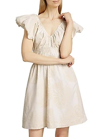 Emilia Ruched Floral Minidress