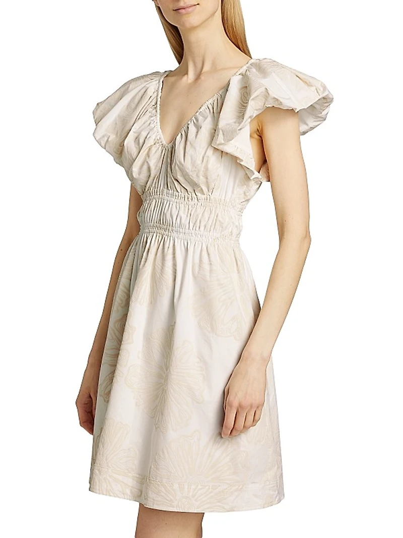 Emilia Ruched Floral Minidress
