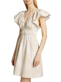 Emilia Ruched Floral Minidress