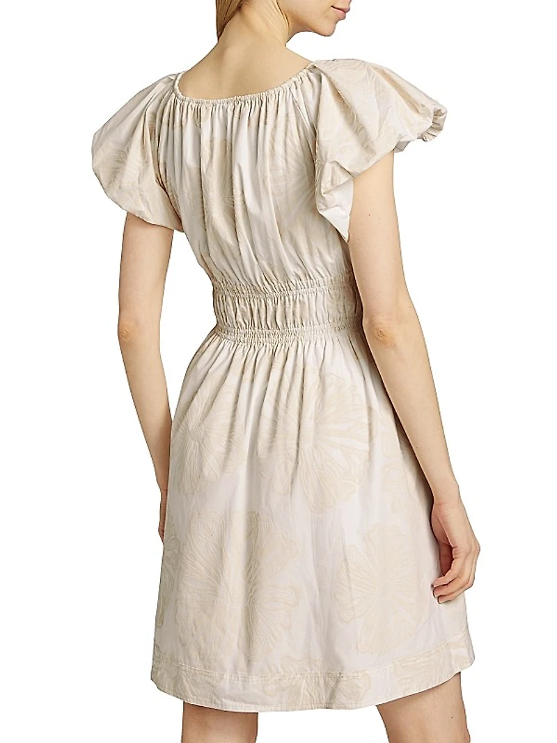 Emilia Ruched Floral Minidress