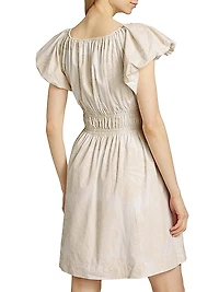 Emilia Ruched Floral Minidress