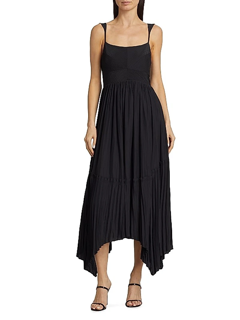 August Pleated Maxi Dress