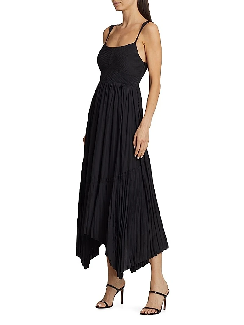 August Pleated Maxi Dress