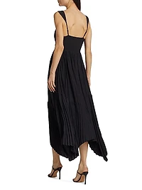 August Pleated Maxi Dress