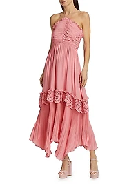 Dulce Pleated Halter Maxi Dress