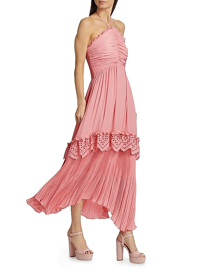 Dulce Pleated Halter Maxi Dress