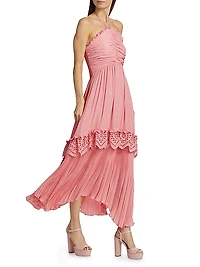 Dulce Pleated Halter Maxi Dress