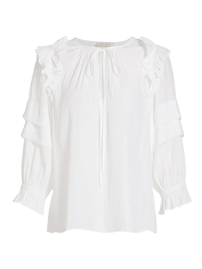 Samira Ruffle-Trim Blouse