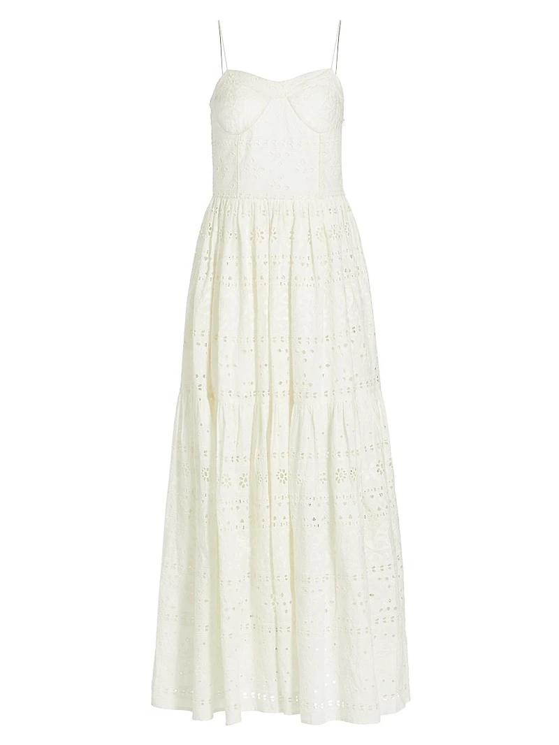 Lola Cotton Eyelet Maxi Dress