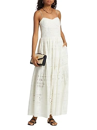 Lola Cotton Eyelet Maxi Dress
