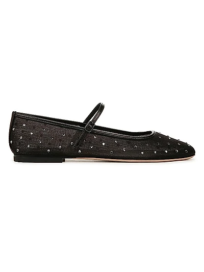 Ellie Embellished Mesh Mary Janes