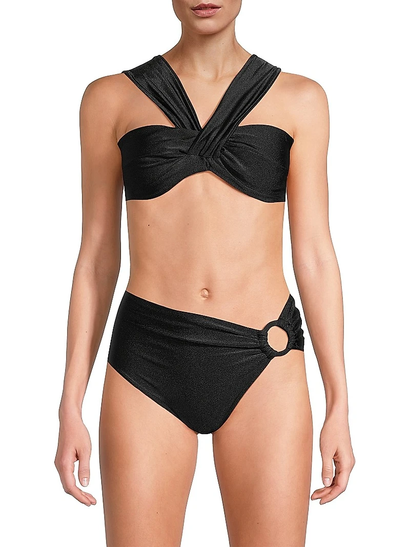 Halter Satin Bikini Top