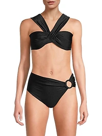 Halter Satin Bikini Top