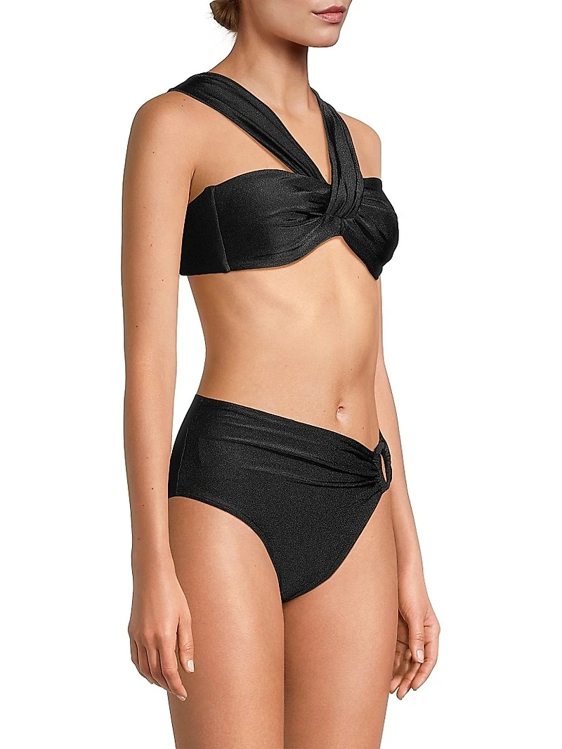 Halter Satin Bikini Top