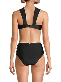 Halter Satin Bikini Top