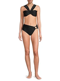 Halter Satin Bikini Top