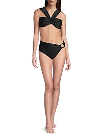 Mid-Rise O-Ring Bikini Bottoms