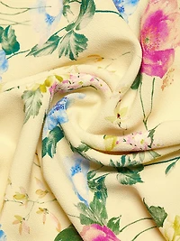 The Vineyard Floral Puff-Sleeve Midi-Dress