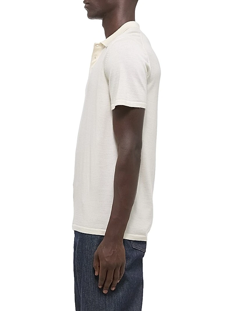 Wool & Silk-Blend Polo Shirt