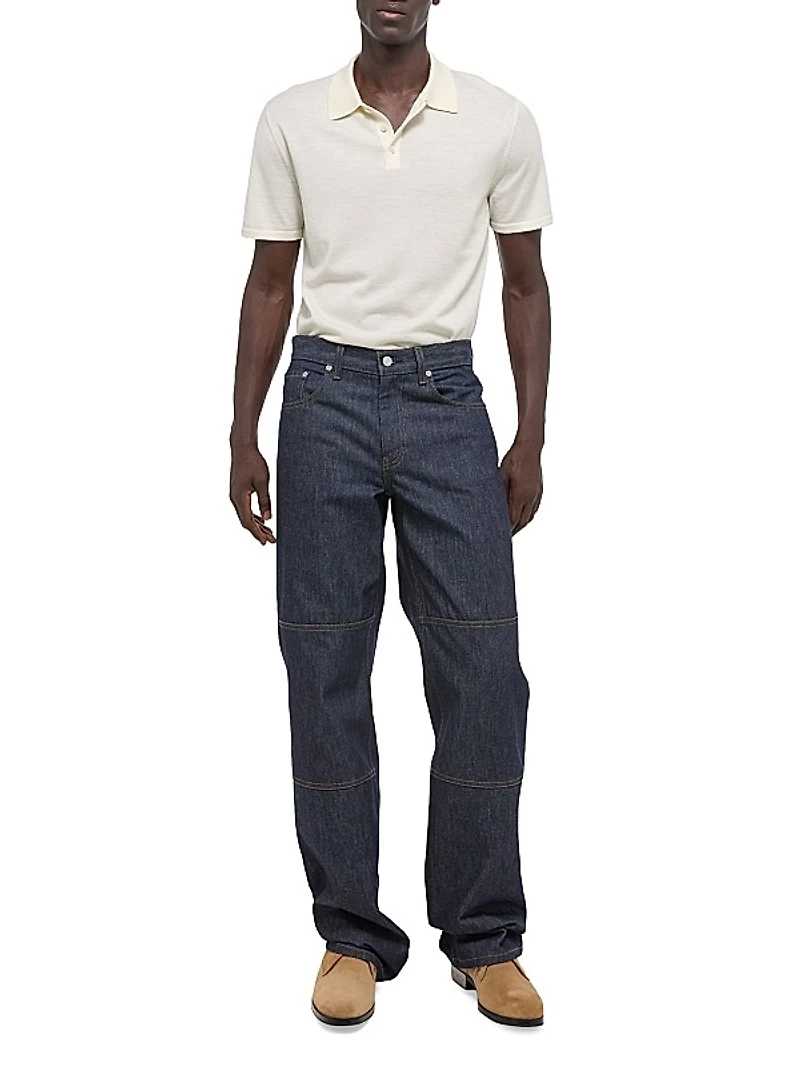Wool & Silk-Blend Polo Shirt