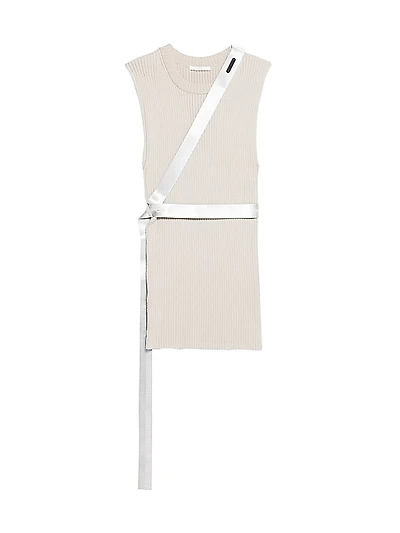 Seatbelt Rib-Knit Tank Top