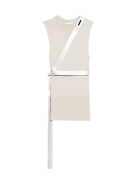 Seatbelt Rib-Knit Tank Top
