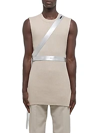 Seatbelt Rib-Knit Tank Top