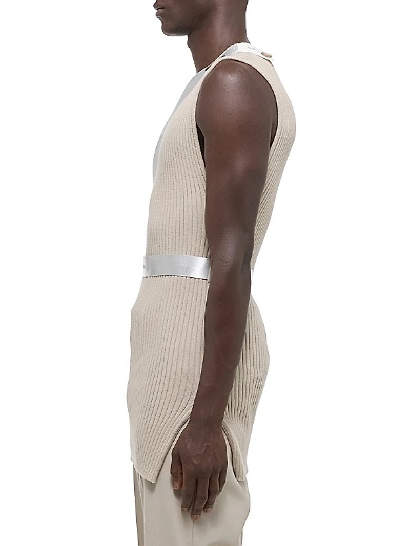 Seatbelt Rib-Knit Tank Top