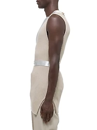 Seatbelt Rib-Knit Tank Top