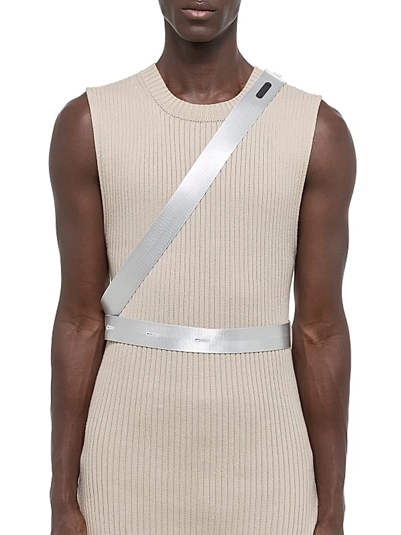 Seatbelt Rib-Knit Tank Top