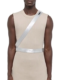 Seatbelt Rib-Knit Tank Top