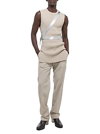 Seatbelt Rib-Knit Tank Top
