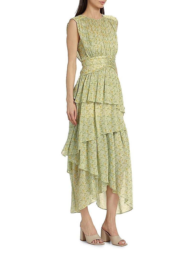 Clio Tiered Floral Maxi Dress