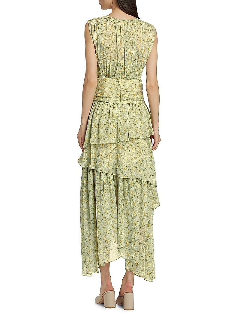 Clio Tiered Floral Maxi Dress