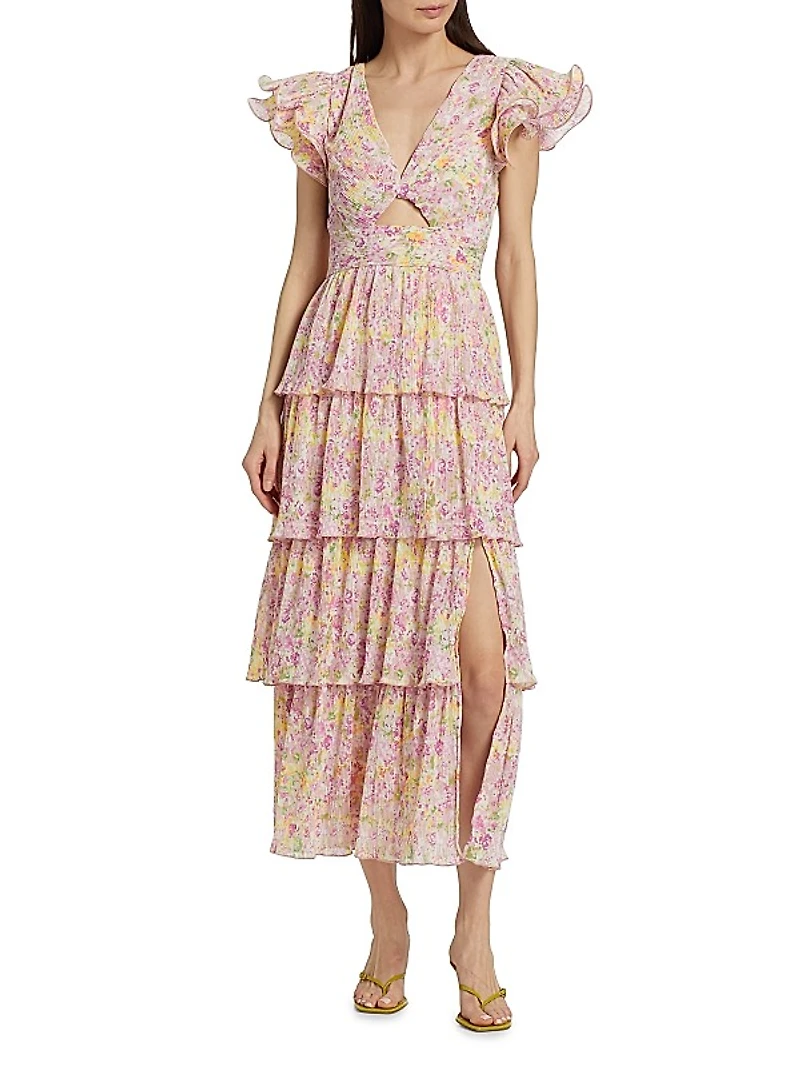 Emporia Floral Chiffon Maxi Dress
