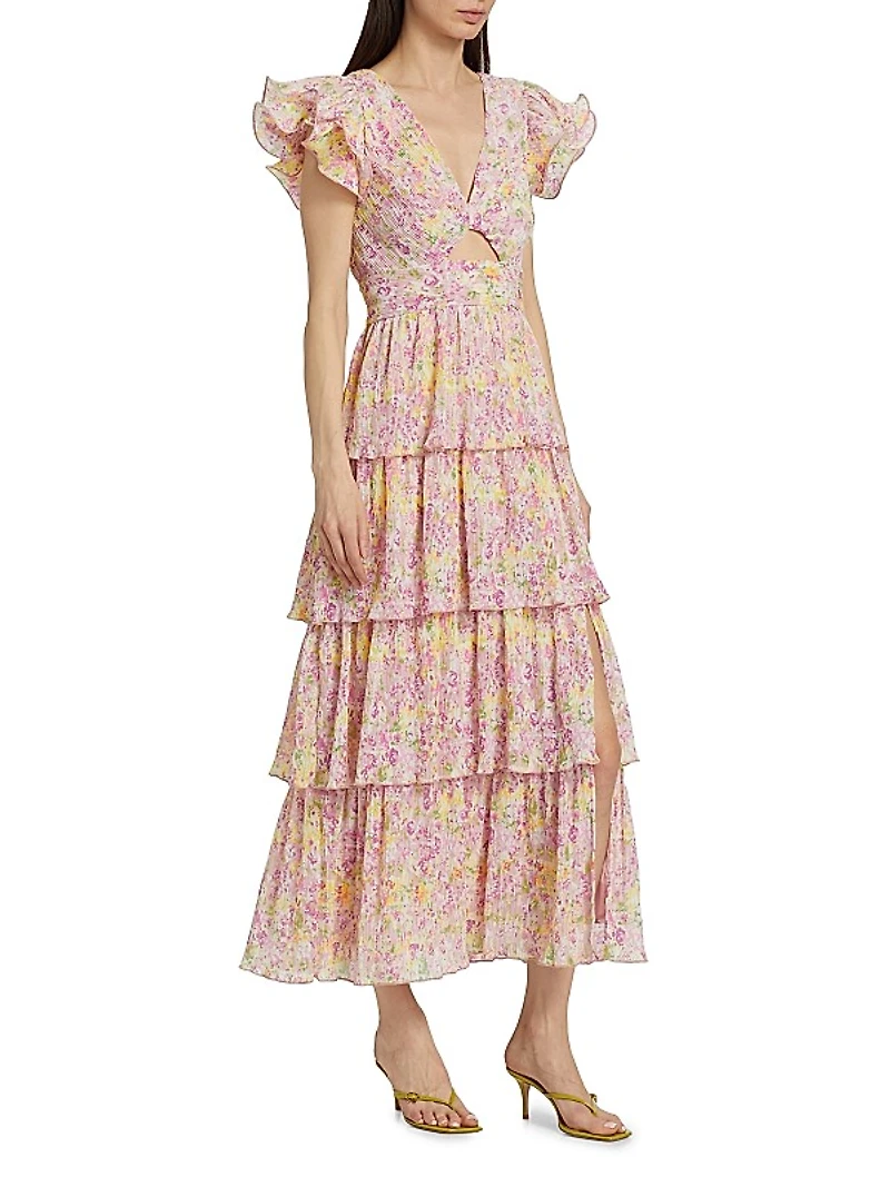 Emporia Floral Chiffon Maxi Dress